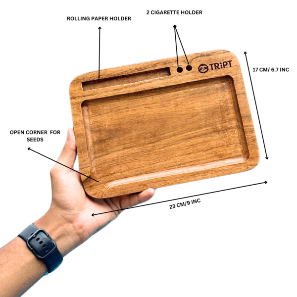 Wooden Crushing Rolling Tray - Image 4