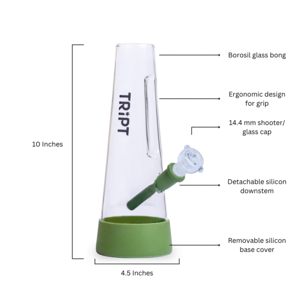 OG Silicone Glass bong ( O-Green) - Image 3