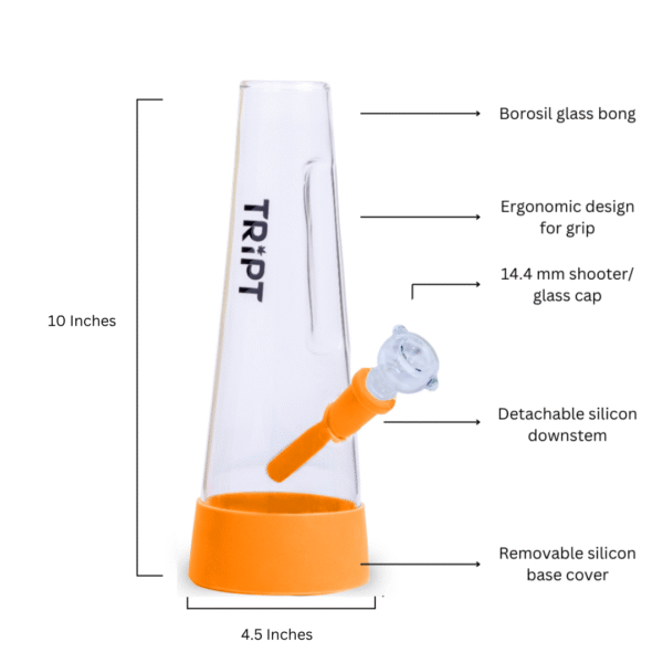OG Silicone Glass bong ( Yellow Mellow ) - Image 5
