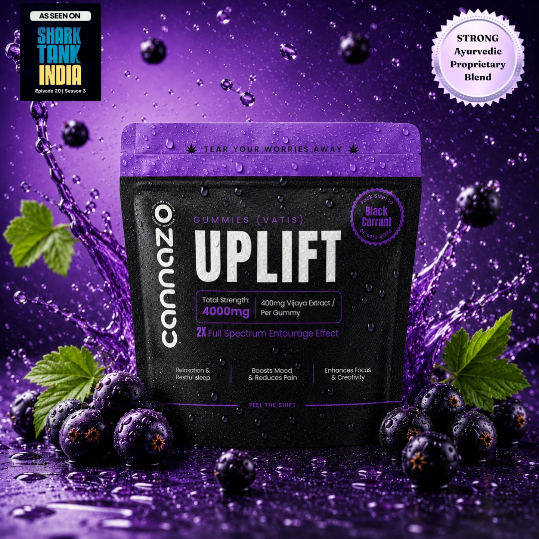 Cannazo India Uplift Gummies- Blackcurrent