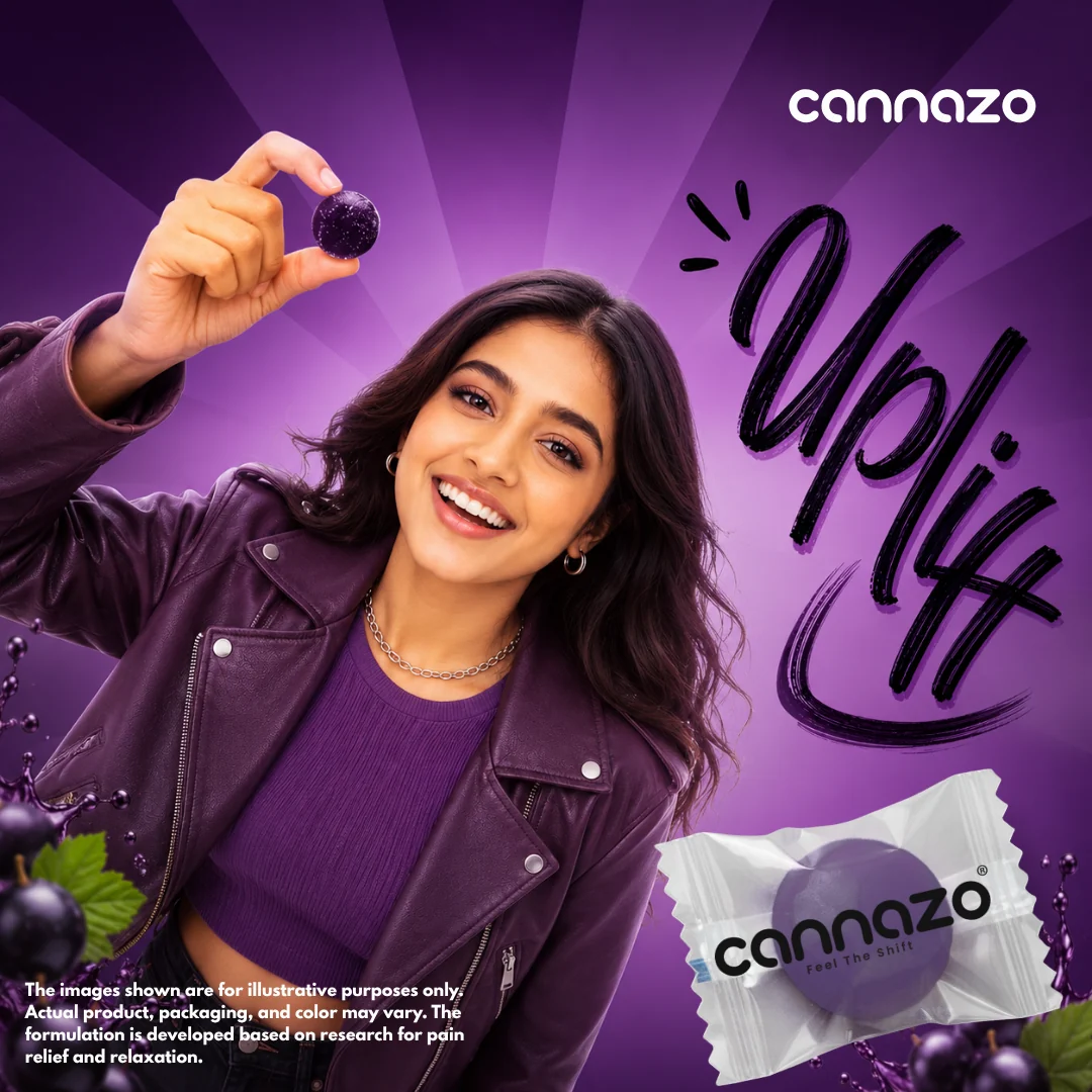 Cannazo India Uplift Gummies- Blackcurrent - Image 4
